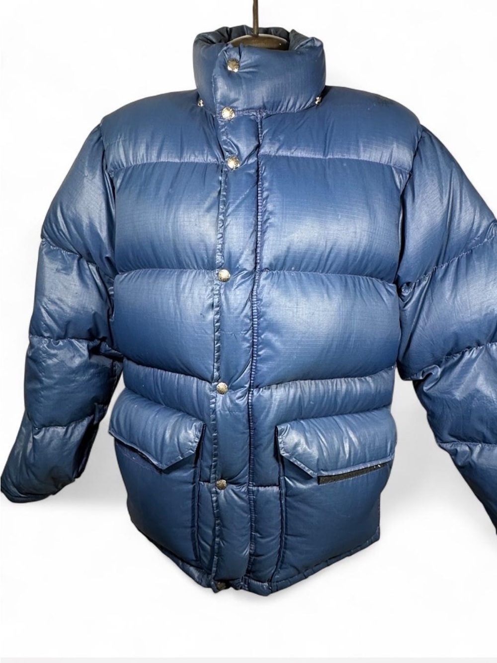Vintage 70’s The North Face Brown Label Blue Down Puffer Jacket USA Rare